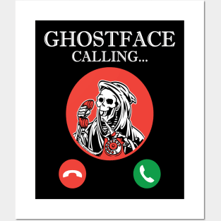 Ghostface Calling Halloween Funny Posters and Art
